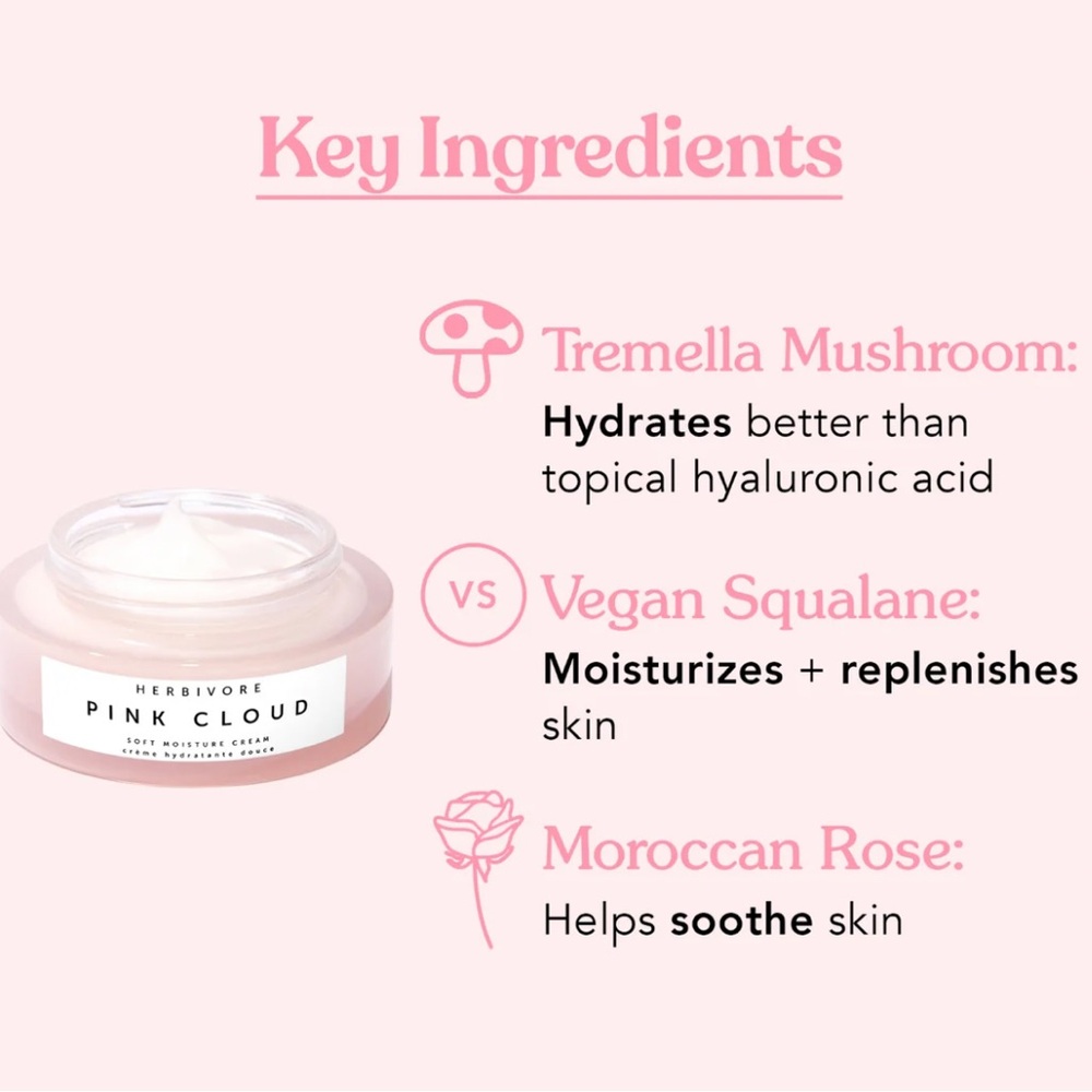 $10❤️🔥 LAST 1! Herbivore Botanicals Pink Cloud Moisturizer Travel Size ☁️ NEW - Picture 5 of 7